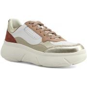 Chaussures Geox Running Sneaker Donna White Gold D45NHB085CFC1327