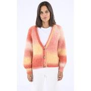 Gilet Les Tricots De Lea Gilet laine et alpaga orange-047772