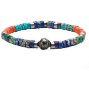 Bracelets Sixtystones Bracelet Heishi Jaspe Bleu Vert-Large-20cm