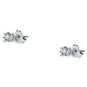 Bijoux Cleor Boucles d'oreilles en or 375/1000 et diamant