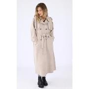 Manteau Notshy Trench long cachemire beige-048054