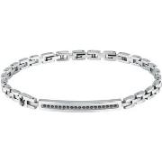 Bijoux Maserati Bracelet en acier et zircon