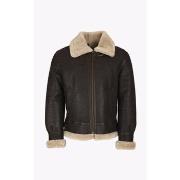 Blouson La Canadienne Bombardier mouton marron-034622