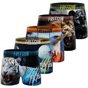 Boxers Freegun Lot de 5 boxers homme Garantie 2 ans Wild Animals