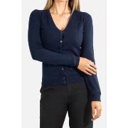 Pull Kebello Cardigan basique Marine F