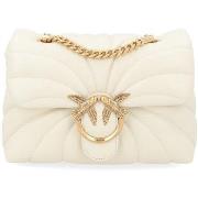 Sac à main Pinko Sac Mini Love Bag Puff en cuir nappa blanc