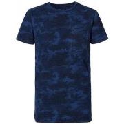 T-shirt Petrol Industries T-shirt Bleu et Noir -