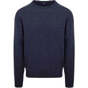 Sweat-shirt William Lockie Pull Laine D'Agneau Indigo Melange