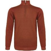 Sweat-shirt R2 Amsterdam R2 Half Zip Pull Laine Merino Brique