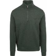 Sweat-shirt Superdry Henley Essential Half Zip Pullover Vert Foncé