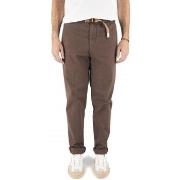 Jeans White Sand Pantalon Chino En Gabardine Marron