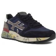 Chaussures Premiata Running Suede Sneaker Uomo Blue Grey MICK-6421