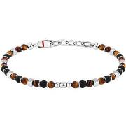 Bracelets Sector Bracelet en acier et oeil du tigre