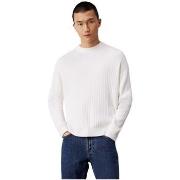 Sweat-shirt Calvin Klein Jeans Pull homme Ref 63857 YBI Ecru