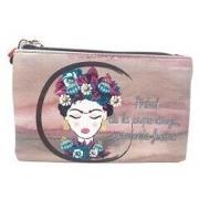 Porte-monnaie Frida Kahlo accessoires femme k4949 marron