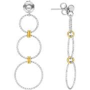 Boucles oreilles Orusbijoux Boucles D'oreilles Argent Doré Bicolore Ca...