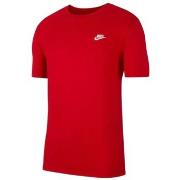 T-shirt Nike TEE SHIRT M NSW CLUB - UNIVERSITY RED/WHITE - L