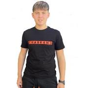 Debardeur Chabrand Tee shirt homme noir et orange 60202 106 -