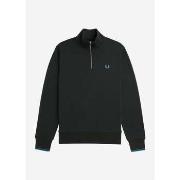 Pull Fred Perry Sweat demi-zip - vert nuit runaway bay ocean