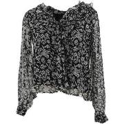 T-shirt Salsa Ruffled blouse with all-over pattern