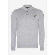 Pull Lyle &amp; Scott Polo tricoté à manches longues en coton mérinos ...