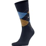 Chaussettes Burlington Laine Edinburgh Bleu 6124