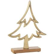 statuettes et figurines Jolipa Sapin décoratif en aluminium Or 25 cm