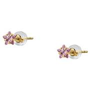 Bijoux Cleor Boucles d'oreilles en or 375/1000 et zircon