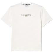 T-shirt Lacoste T-SHIRT BLANC BRODÉ FABRIQUÉ EN FRANCE