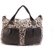 Sac Le Temps des Cerises Sac Cabas en toile Kimmie 4 Leopard Noir