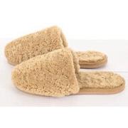 Chaussons La Canadienne Chaussons en laine de mouton camel-044236