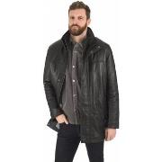 Blouson La Canadienne Surveste confortable agneau noir-037324