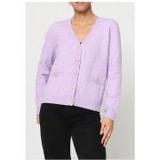 Pull Kebello Pull Cardigan col v Violet F