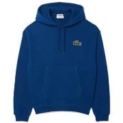 Sweat-shirt Lacoste SWEATSHIRT À CAPUCHE BLEU LOOSE FIT AVEC BADGE