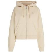 Polaire Tommy Hilfiger Sweat zippé à capuche beige