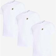 T-shirt Lyle &amp; Scott T-shirt uni - blanc paquet de 3