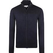 Sweat-shirt Mcgregor Cardigan Laine Merinos Marine