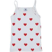 Maillots de corps Petit Bateau Maillot de corps blanc, rouge