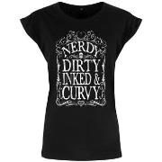 T-shirt Grindstore Nerdy Dirty Inked Curvy