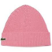 Bonnet Lacoste BONNET COTELÉ EN LAINE UNI ROSE