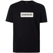 T-shirt Napapijri S-box logo ss black