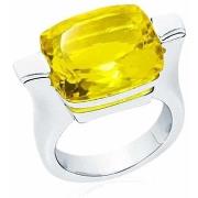 Bijoux Orusbijoux Bague Athena Argent Quartz Jaune