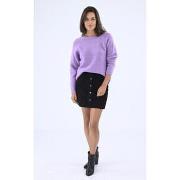 Pull Les Tricots De Lea Pull alpaga et laine oversize violet-047769