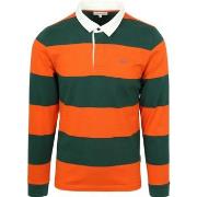 Sweat-shirt Mcgregor Rugbyshirt Orange Vert Rayé