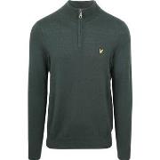 Sweat-shirt Lyle And Scott Lyle Scott Half Zip Pull Laine Merinos Vert...