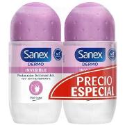 Accessoires corps Sanex Dermo Invisible Duo Déodorant Roll-on 2 X