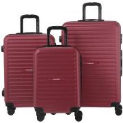 Valise Travel World Set de 3 valises Rigides S/M/L TRN DARK RED