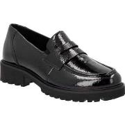 Mocassins Remonte black elegant closed ladies shoes