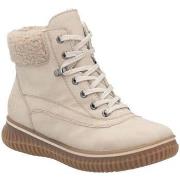 Bottines Rieker beige casual closed ladies mid height boots