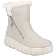 Bottines Rieker beige casual closed ladies mid height boots